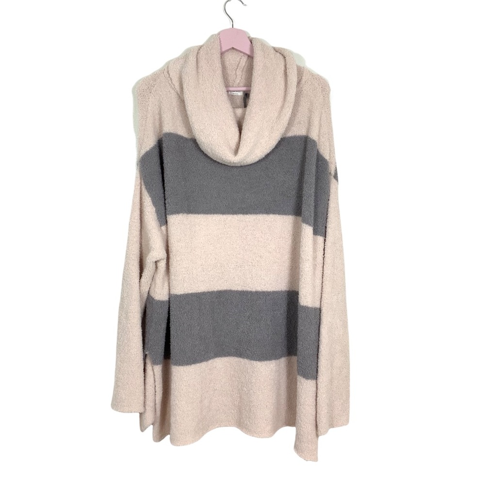 HelloNite big stripe cowl neck super soft sweater Small